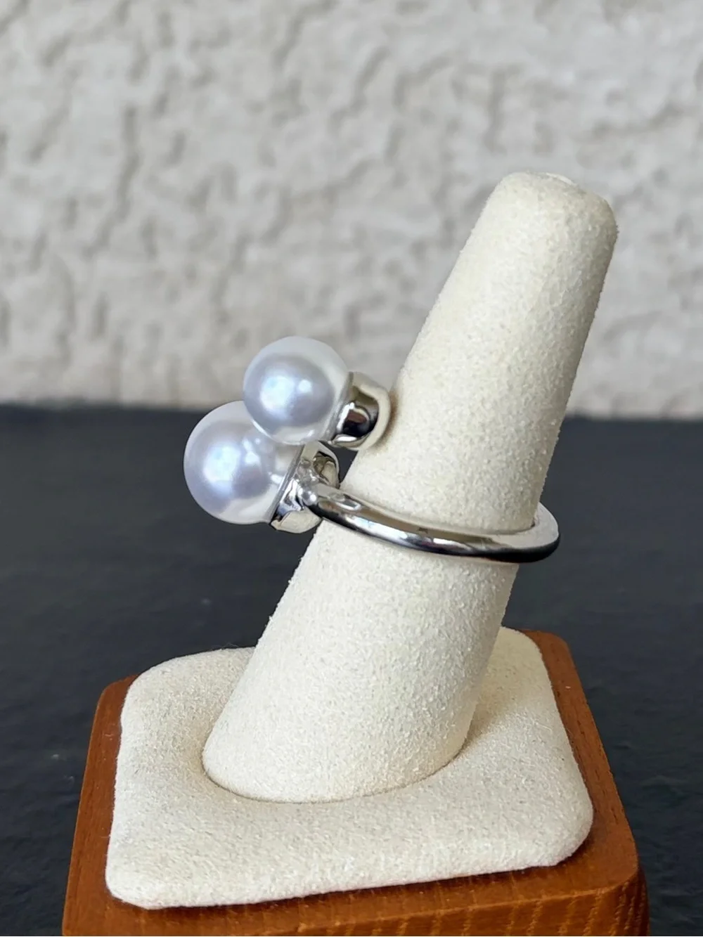 Classic Silver Pearl Open Ring